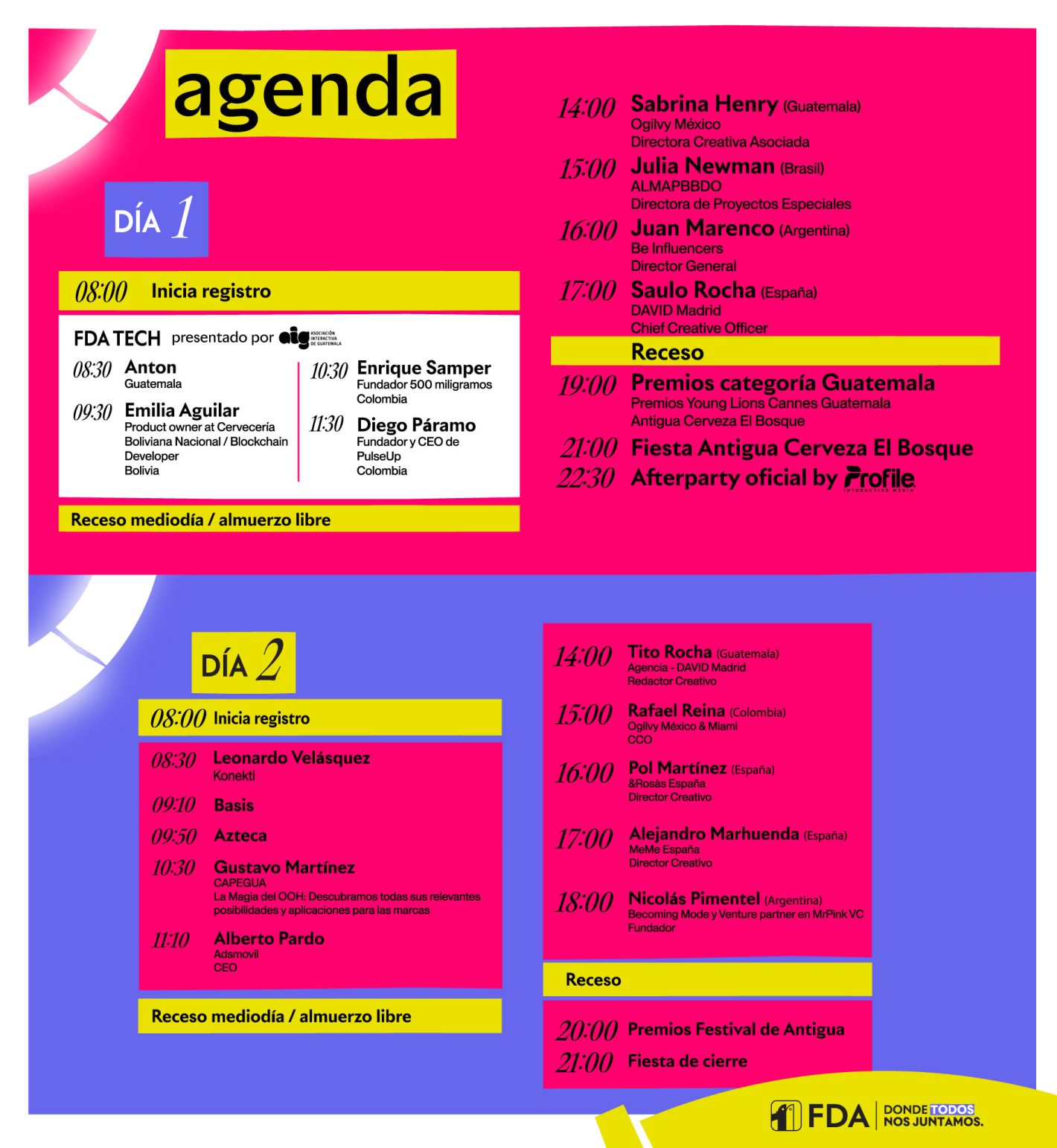 Agenda Festival de Antigua 2025 - Guatemala